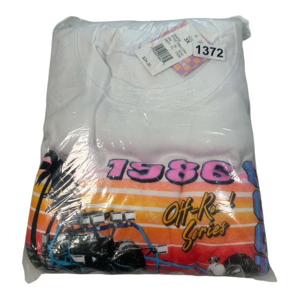 Ascot + Hart White Graphic Sweatshirt 1986 SoCal Speedway Racing Checkered 3X - Picture 14 of 14